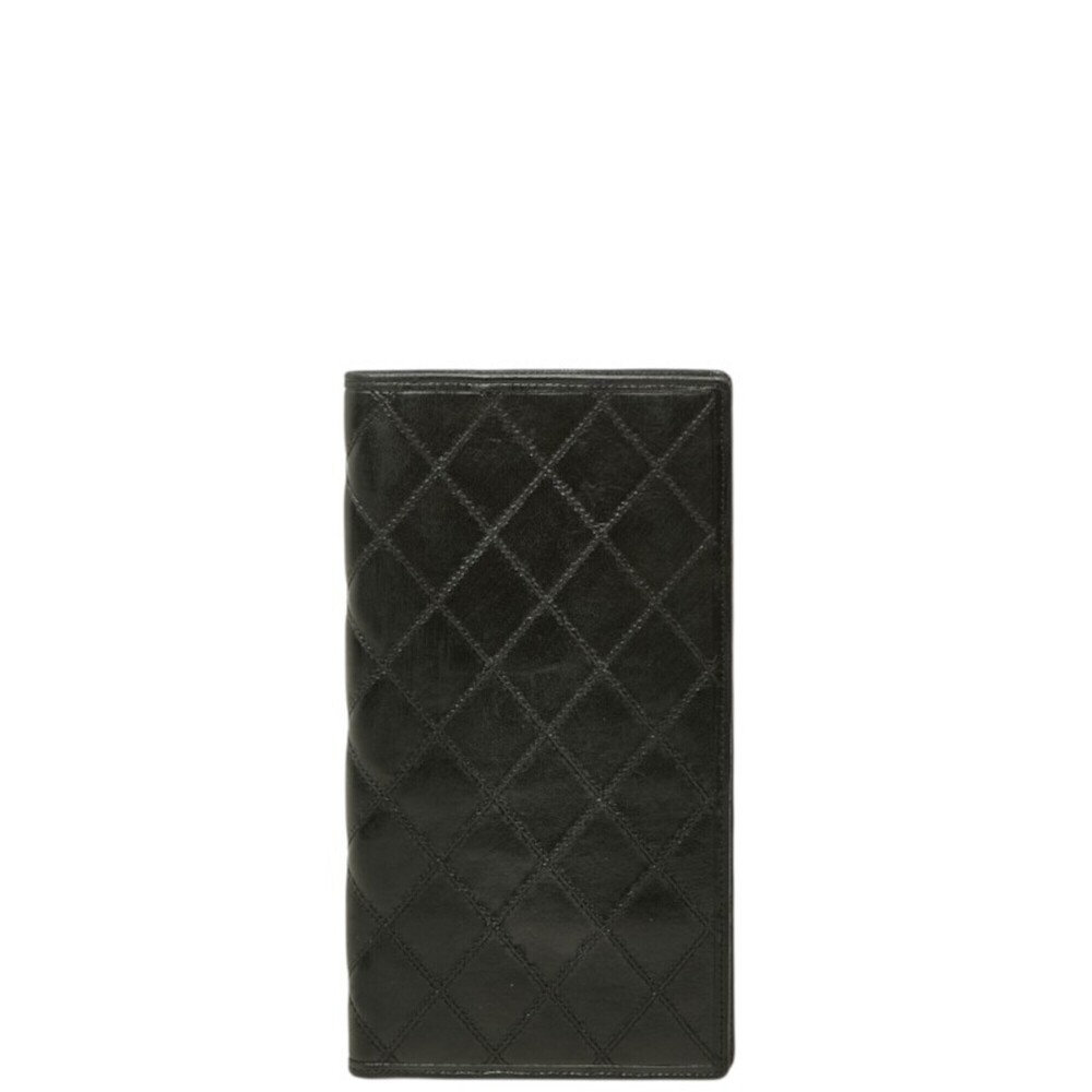 Chanel Bicolore Billfold Long Wallet, Black Lambskin, Women's CHANEL